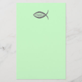 Jesus Savior Fish Symbool Briefpapier