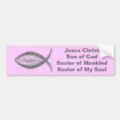 Jesus Savior Fish Symbool Bumpersticker (Voorkant)