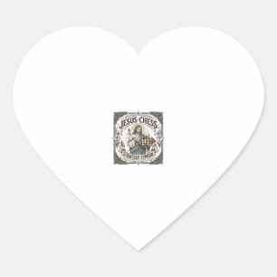 Jesus Schaken Strategie Symbool Jezus Schaken Stra Hart Sticker