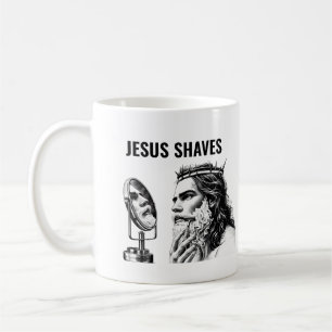 Jesus Scheert - Grappige Jezus Meme Koffiemok