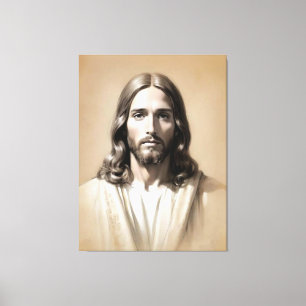 Jesus schets 6 canvas afdruk