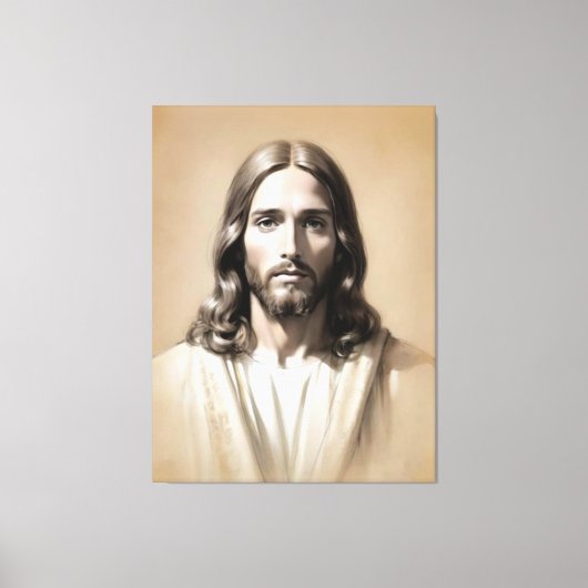Jesus schets 6 canvas afdruk (Voorkant)