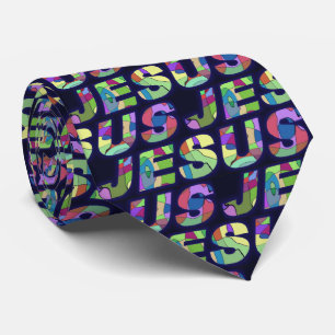 Jésus Se Connecter Cravate multicolores