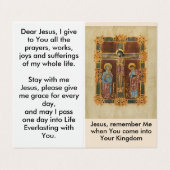 Jésus se souvient de moi carte de prière (Extérieur déplié)