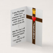 Jésus se souvient de moi carte de prière (Intérieur)