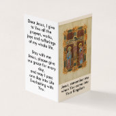 Jésus se souvient de moi carte de prière (Extérieur)