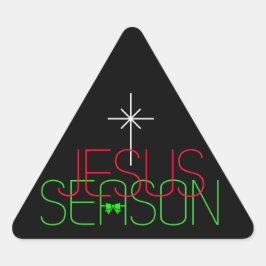 Jesus Season Driehoek Sticker
