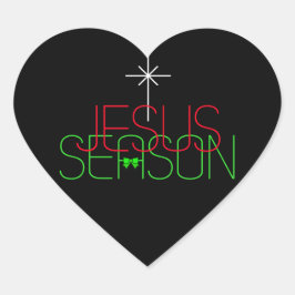 Jesus Season Hart Sticker