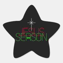 Jesus Season Ster Sticker