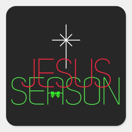 Jesus Season Vierkante Sticker (Voorkant)