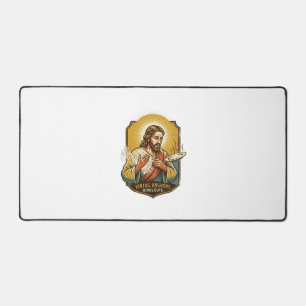 Jésus s'est brûlé le doigt en sortant une assiette