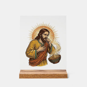 Jésus s'étouffant avec un miettes de chips de tort