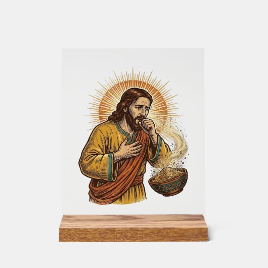 Jésus s'étouffant avec un miettes de chips de tort (Recto)