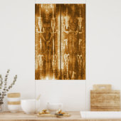 Jesus Shroud of Turin Negative Afbeelding Front &  Poster (Keuken)