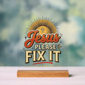 Jésus S'il Vous Plaît Réparez-Le Typographie Chrét (Neutre)