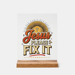 Jésus S'il Vous Plaît Réparez-Le Typographie Chrét