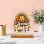 Jésus S'il Vous Plaît Réparez-Le Typographie Chrét (Mariage)