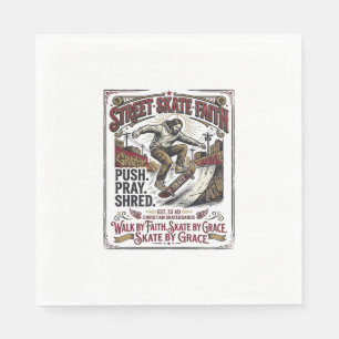Jesus Skate Longboard T-shirt Christelijk Servet