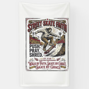 Jesus Skate Longboard T-shirt Christelijk Spandoek
