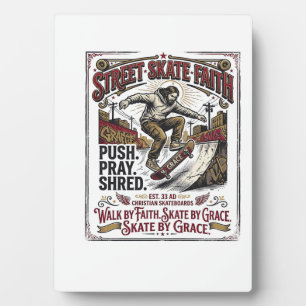 Jesus Skate Longboard T-shirt Christen Fotoplaat
