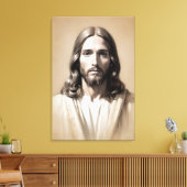 Jesus sketch 6 canvas afdruk (Insitu (Woonkamer))