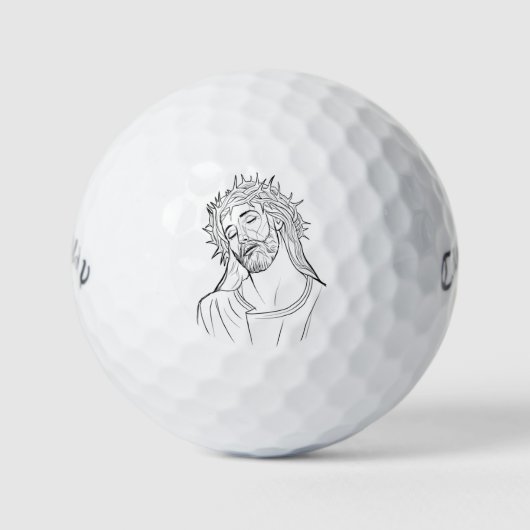 Jesus Sketch Golfballen (Voorkant)