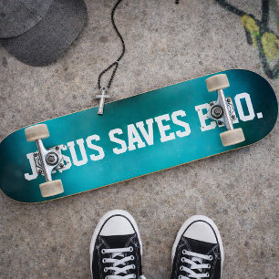 Jesus Slaat Bro. Blauwe Dopamine Skateboard