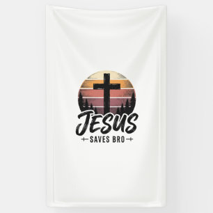 Jesus Slaat Bro Vintage Christelijk Kruis Shirt De Spandoek