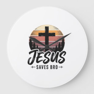 Jesus Slaat Bro Vintage Kruisshirt Christelijk Des Grote Klok