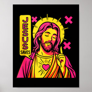 Jesus Slaat Op Christian Anime Heilig Hart Manga P Poster