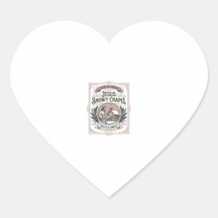 Jesus Sneeuwkapel Jesus Sneeuwkapel Christelijk Ge Hart Sticker