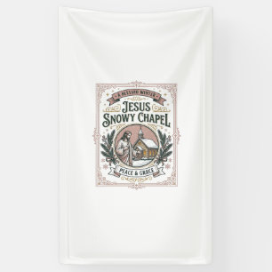 Jesus Sneeuwkapel Jezus Sneeuwkapel Christelijk Ge Spandoek