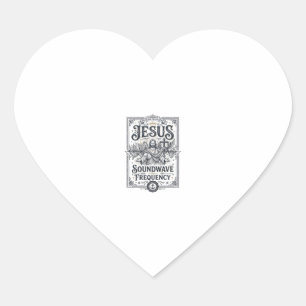 Jesus Soundwave Frequentie Jesus Soundwave Frequen Hart Sticker