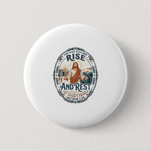 Jesus Sourdough Brood Gemeenschapsshirt Op geloof  Ronde Button 5,7 Cm