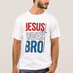 Jesus Spaart Bro Christelijke Typography T-Shirt O