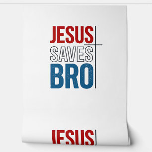 Jesus Spaart Bro Christelijke Typography T-Shirt O Behang