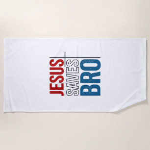 Jesus Spaart Bro Christelijke Typography T-Shirt O Strandlaken