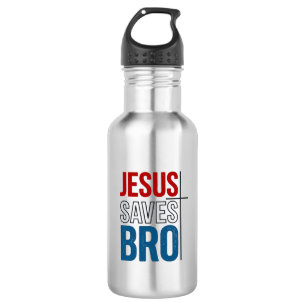 Jesus Spaart Bro Christelijke Typography T-Shirt O Waterfles