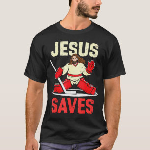 Jesus Spaart IJshockey Keeper Speler Christelijk L T-shirt