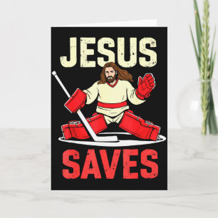 Jesus Spaart IJshockey Keeper Speler Christelijke Kaart
