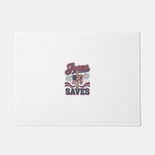 Jesus Spaart Patriottische Christelijke Vintage T- Deurmat