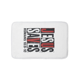Jesus Spaart Romeinen 10_9 Christelijk Vintage T-s Badmat