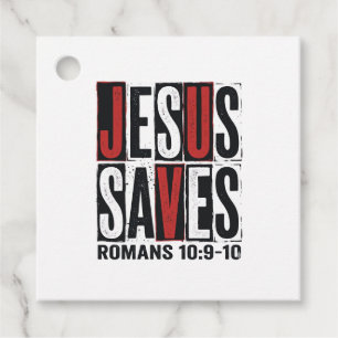 Jesus Spaart Romeinen 10_9 Christelijk Vintage T-s Bedankjes Labels