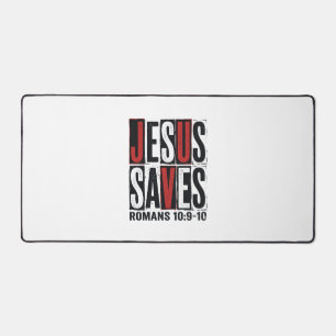 Jesus Spaart Romeinen 10_9 Christelijk Vintage T-s Bureaumat