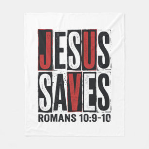 Jesus Spaart Romeinen 10_9 Christelijk Vintage T-s Fleece Deken