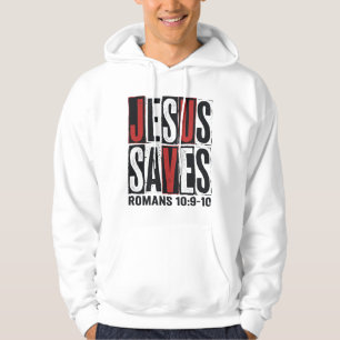Jesus Spaart Romeinen 10_9 Christelijk Vintage T-s Hoodie