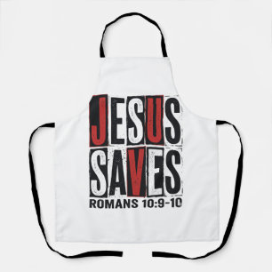 Jesus Spaart Romeinen 10_9 Christelijk Vintage T-s Schort