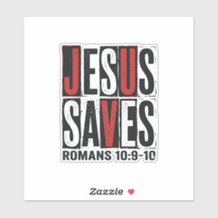 Jesus Spaart Romeinen 10_9 Christelijk Vintage T-s Sticker