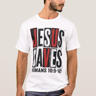 Jesus Spaart Romeinen 10_9 Christelijk Vintage T-s T-shirt