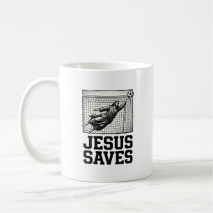 Jesus Spaart Voetbal Keeper Vintage Gravure Shirt_ Koffiemok